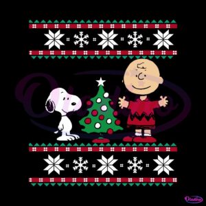 Peanuts Snoopy And Charlie Christmas Tree SVG