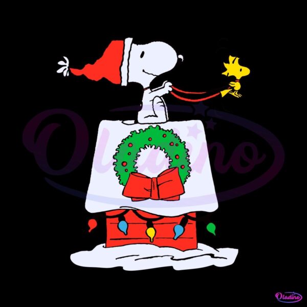 Peanuts Snoopy Woodstock Merry Christmas SVG