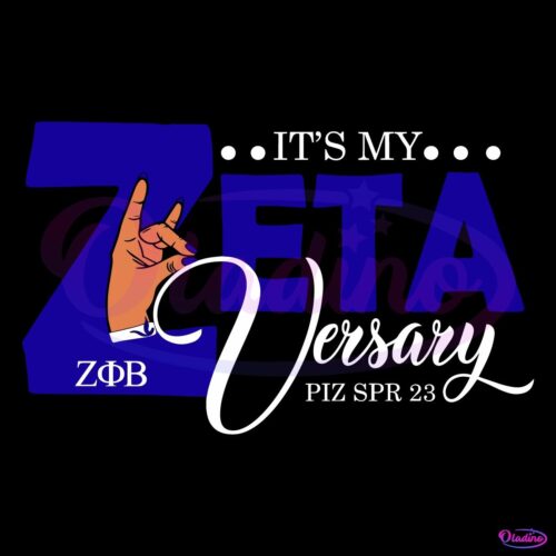 Personalized Its My Zeta Versary Zeta Phi Beta SVG