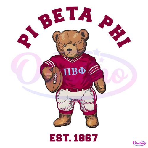 Phi Beta Phi Est 1867 Sorority Teddy Bear PNG