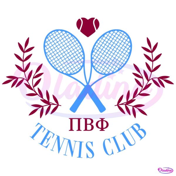 Pi Beta Phi Sorority Tennis SVG