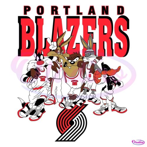 Portland Trail Blazers Looney Tunes Nba Basketball SVG