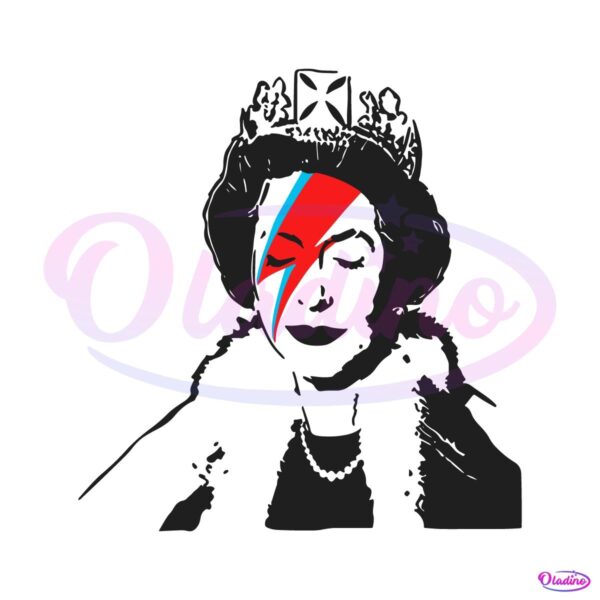 Queen Elizabeth Ziggy Stardust SVG