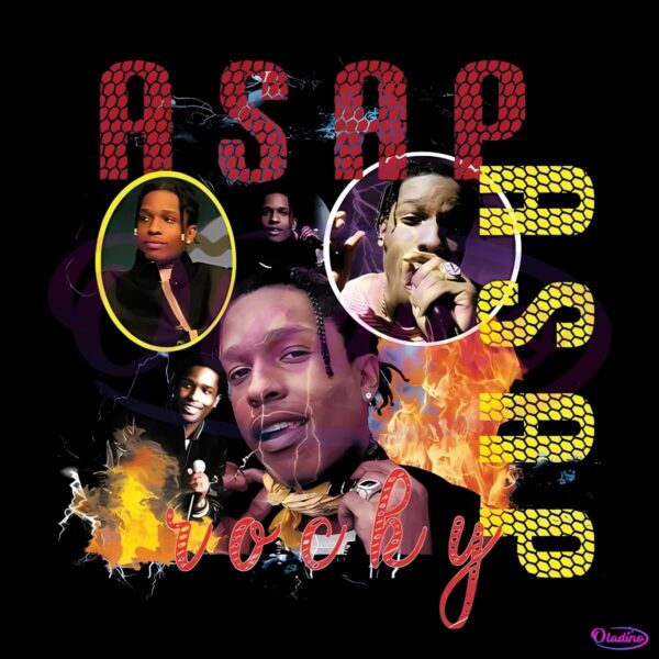 Retro 90s Rapper AAP Rocky PNG Design