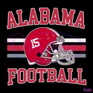 Retro Alabama Crimson Tide Football 15 Ty Simpson SVG