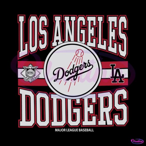 Retro Los Angeles Dodgers La Baseball Mlb SVG