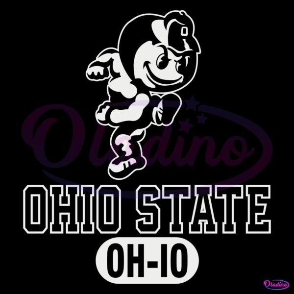 Retro Ohio State OH IO Logo Mascot SVG