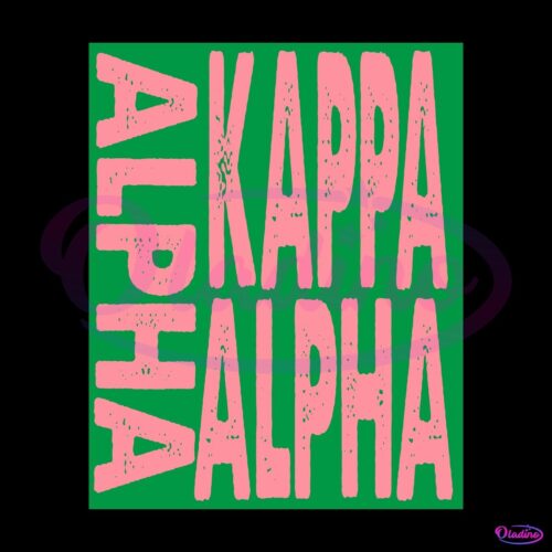 Retro Pink And Green Alpha Kappa Alpha Sorority SVG