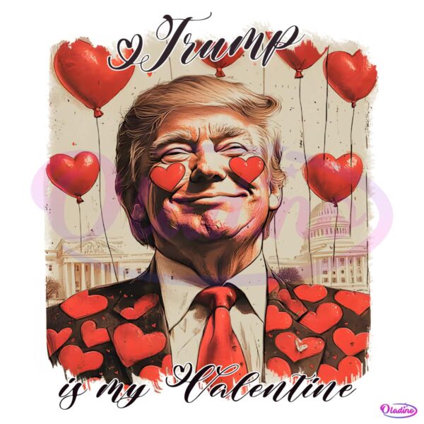 Retro Retro Trump Is My Valentine PNG