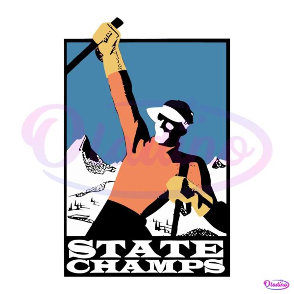 Retro State Champs Skiing PNG