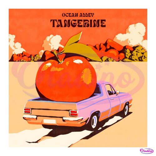 Retro Vintage Ocean Alley Tangerine PNG