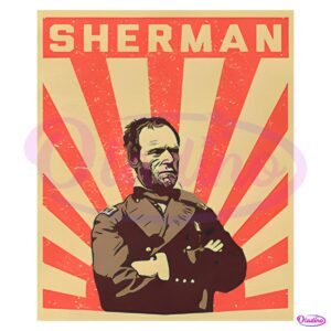 Retro William Tecumseh Sherman Propaganda PNG