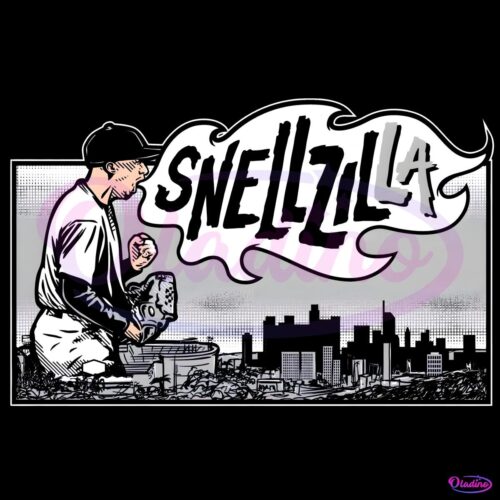 Snellzilla LA Blake Snell Los Angeles Dodgers Baseball PNG