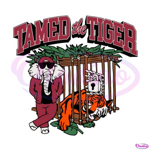 Tamed The Tiger Alabama Crimson Tide Vs Auburn Tigers SVG