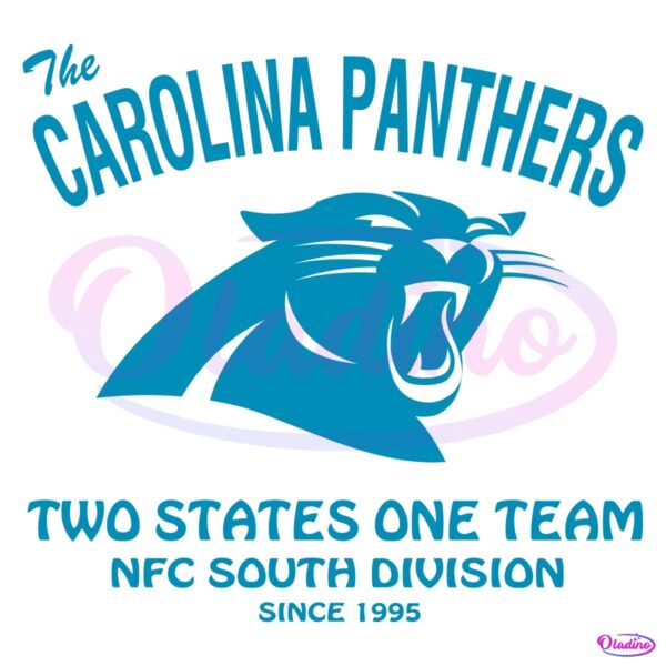 The Carolina Panthers Football Two States One Team SVG