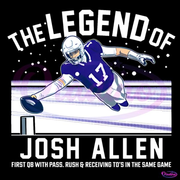 The Legend Of Josh Allen Bills Football PNG