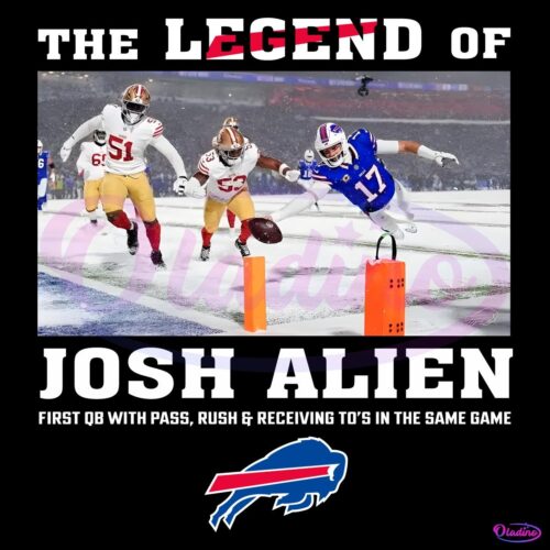 The Legend Of Josh Allen Buffalo Bills Football PNG