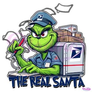 The Real Santa Grinch Christmas Postman PNG