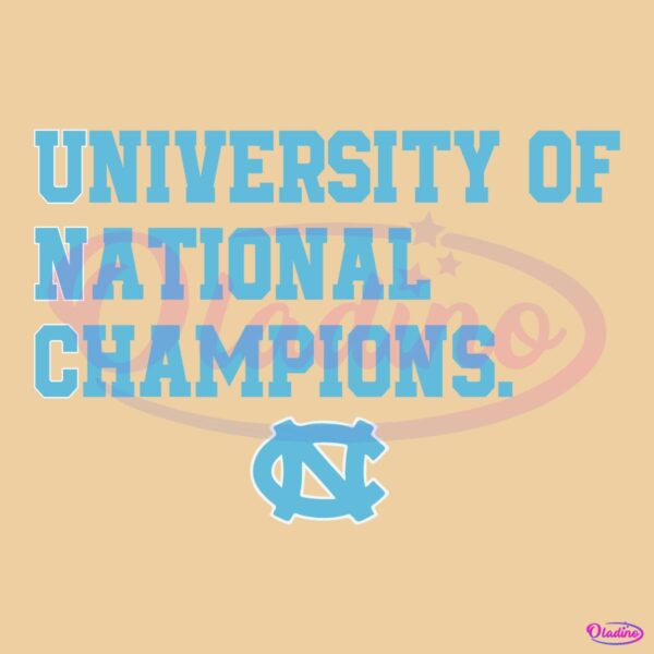 University Of National Champions Unc Tar Heels SVG