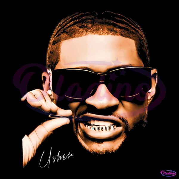 Usher Big Face Signature PNG