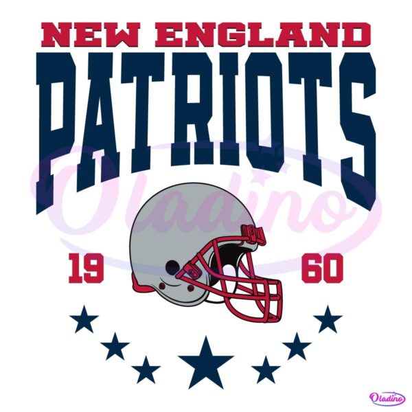 Vintage 1960 New England Patriots Football Helmet SVG