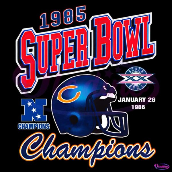 Vintage 1985 Super Bowl PNG