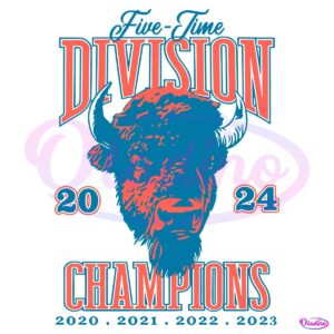 Vintage Buffalo Bills Five Time Division 2024 Champions SVG