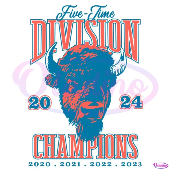 Vintage Buffalo Bills Five Time Division 2024 Champions SVG