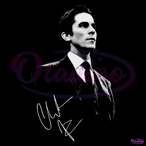 Vintage Christian Bale Actor Signature PNG