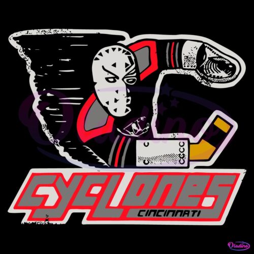 Vintage Cincinnati Cyclones Hockey Goalie SVG