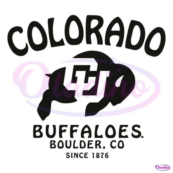 Vintage Colorado Buffaloes Football Logo Mascot SVG