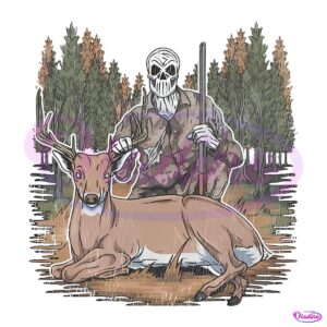 Vintage Deer Hunting Skeleton Hunter PNG