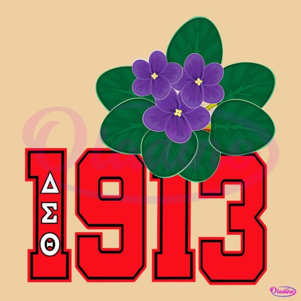 Vintage Delta Sigma Theta Sorority 1913 Violet PNG