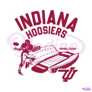 Vintage Indiana Hoosiers Football Memorial Stadium SVG