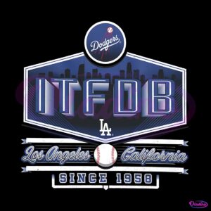 Vintage Itfdb Its Time For Dodger Baseball Since 1958 PNG