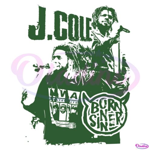 Vintage J Cole Rapper Born Sinner SVG