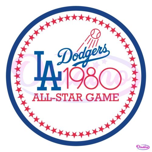 Vintage La Dodgers Baseball 1980 All Star Game SVG