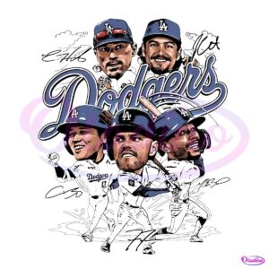 Vintage Los Angeles Dodgers Baseball Team PNG