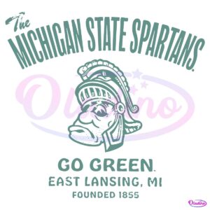 Vintage Michigan State Spartans Football Go Green SVG