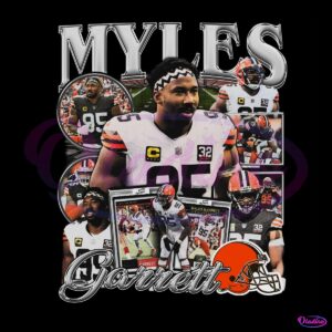 Vintage Myles Garrett 95 Cleveland Browns PNG