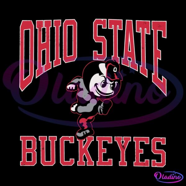 Vintage Ohio State Buckeyes Mascot SVG