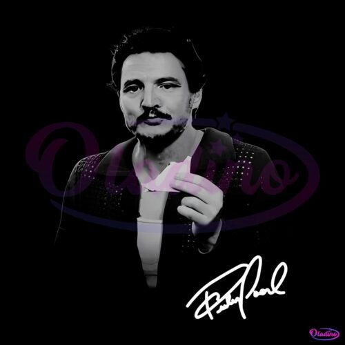 Vintage Pedro Pascal Actor Signature PNG