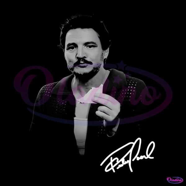 Vintage Pedro Pascal Actor Signature PNG