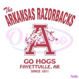 Vintage The Arkansas Razorbacks Football Go Hogs SVG