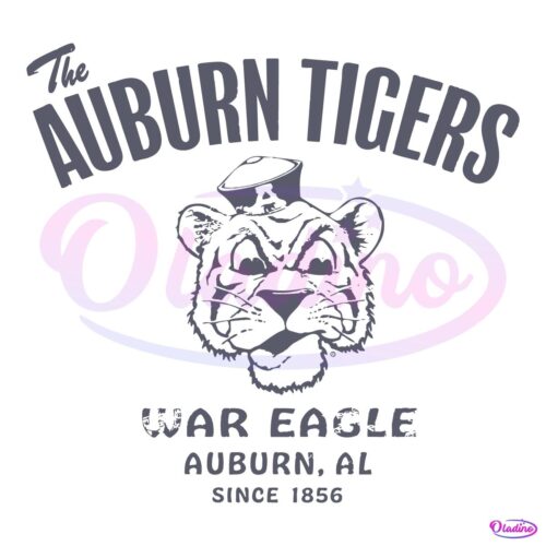 Vintage The Auburn Tigers Football War Eagle SVG