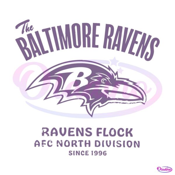 Vintage The Baltimore Ravens Football Ravens Flock SVG