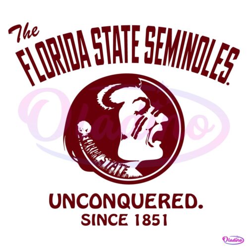 Vintage The Florida State Seminoles Football Unconquered SVG