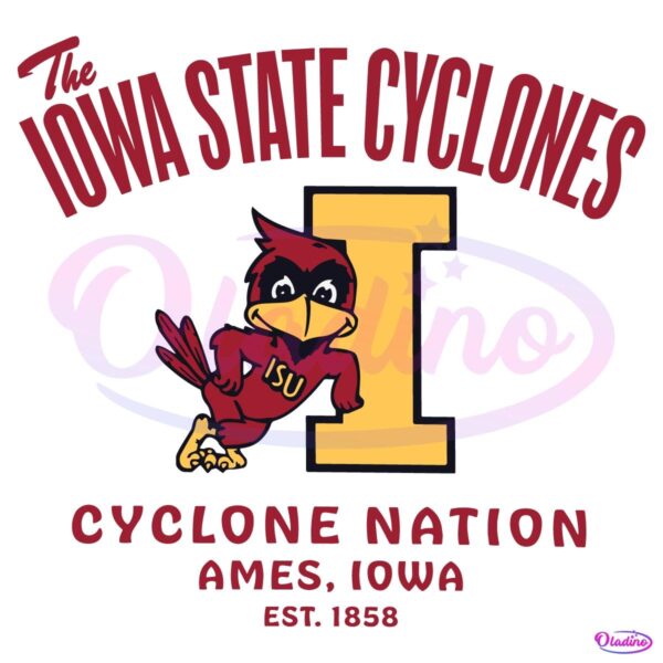 Vintage The Iowa State Cyclones Football Logo Mascot SVG