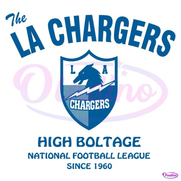 Vintage The LA Chargers Football High Boltage SVG