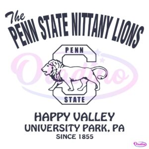 Vintage The Penn State Nittany Lions Football Logo SVG